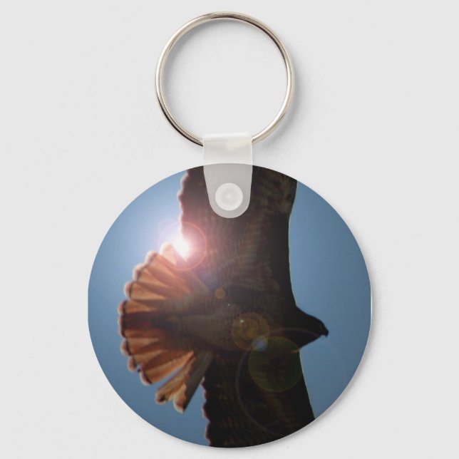 Backlit Hawk Key Ring (Front)