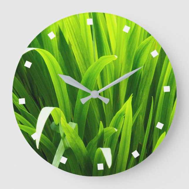 Backlit Leaves in Garden Large Clock (Front)