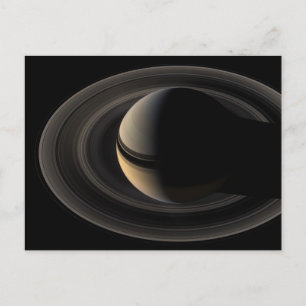 Backlit_Saturn_from_Cassini_Orbiter_2007_May_9 Postcard