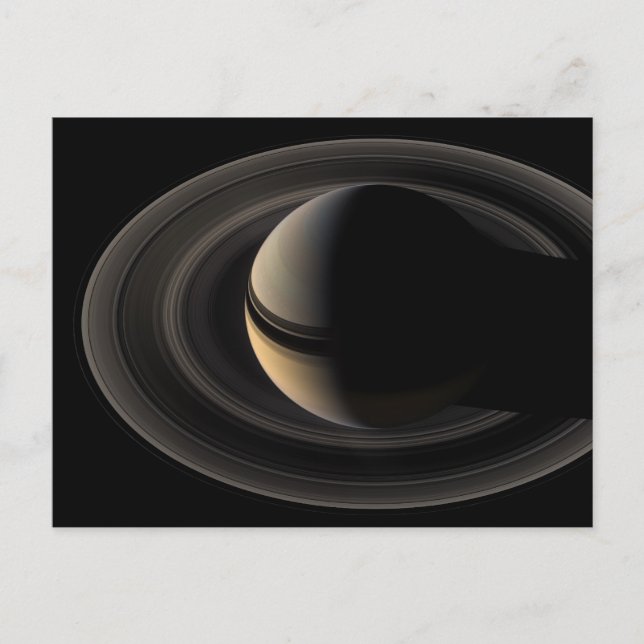 Backlit_Saturn_from_Cassini_Orbiter_2007_May_9 Postcard (Front)