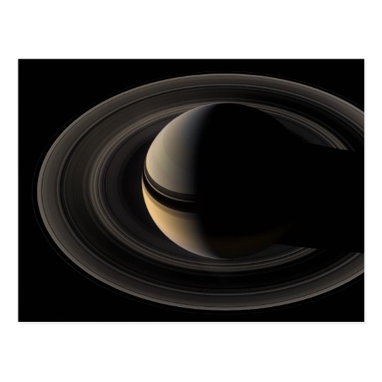 Backlit_Saturn_from_Cassini_Orbiter_2007_May_9 Postcard