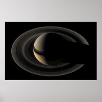 Backlit Saturn from Cassini Orbiter