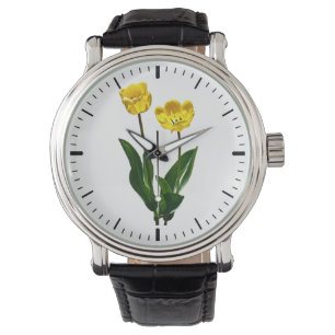 Backlit Yellow Tulips Watch
