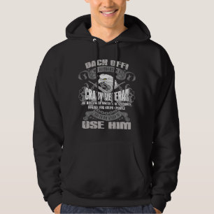 BackOff My Husband Crazy Veteran Funny US Veteran  Hoodie