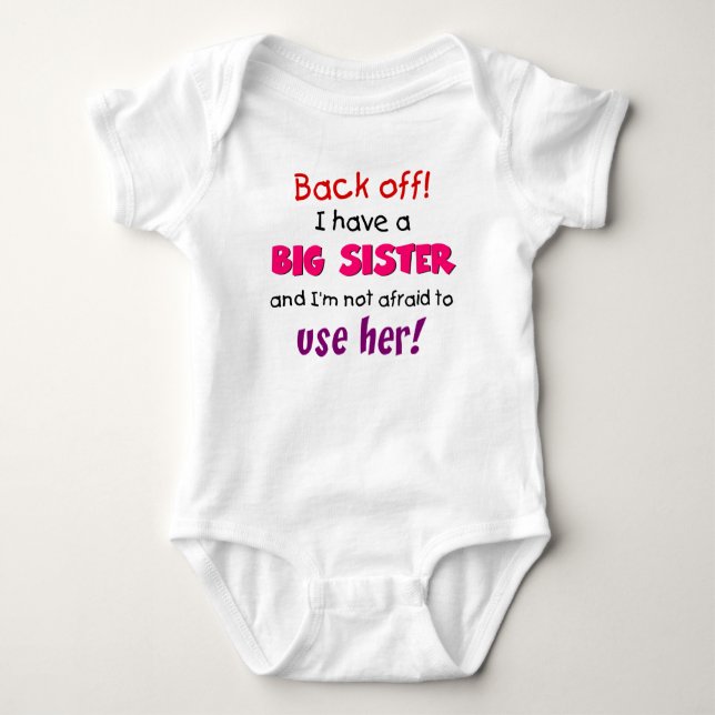 backoff sister baby bodysuit (Front)