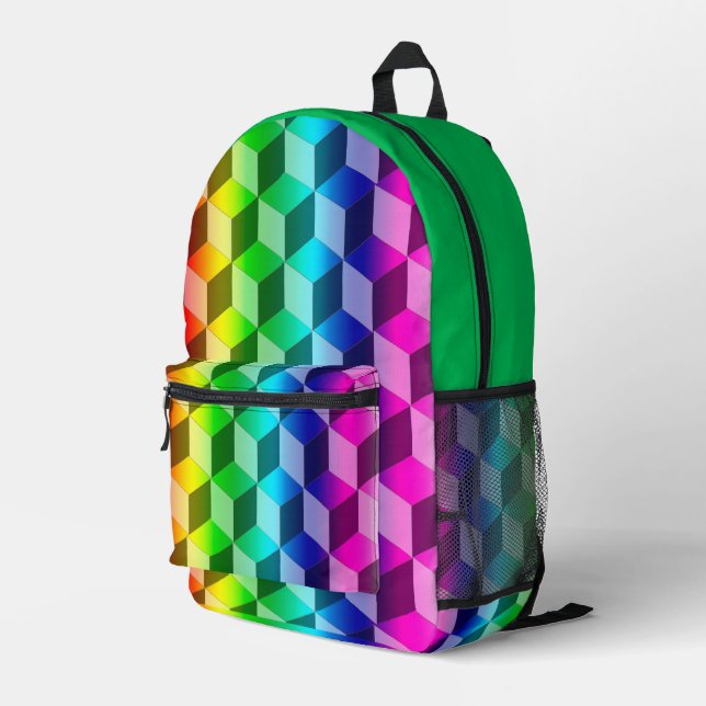 Backpack (ao) - Illusion of Rainbow Blocks (Back Corner Right)
