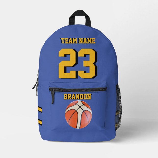 Backpack basketball sport Senior Night to school (Front)