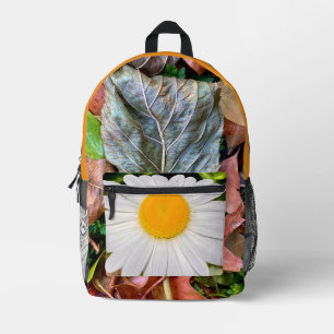 Backpack celebrating the fall season.