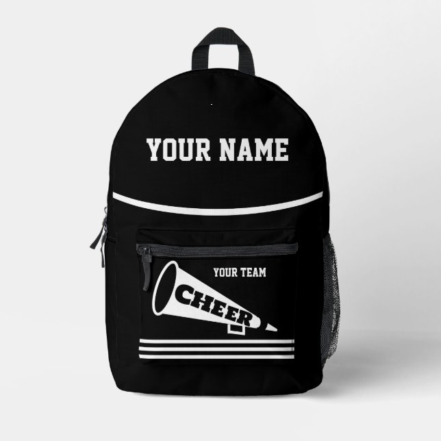 Backpack cheer team Cheerleader Personalised black (Front)