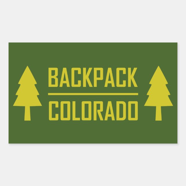 Backpack Colorado Rectangular Sticker (Front)