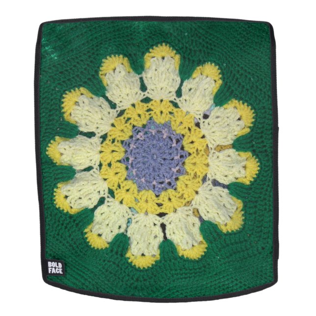 Backpack Cover - Daisy in Crochet (Removable Face)