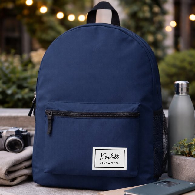 Backpack | Custom Varsity Name School Bag Gift (A minimalist personalized backpack that keeps everyday essentials organized in style)