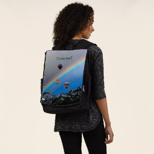 Backpack - Hot Air Balloons and Rainbow