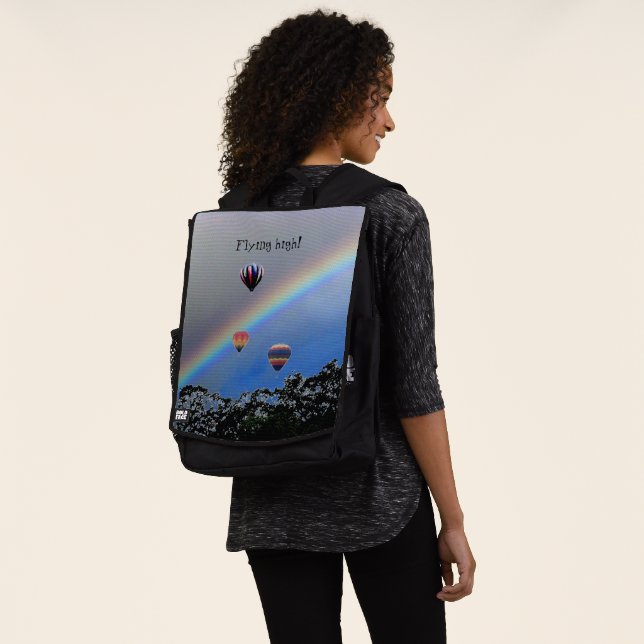 Backpack - Hot Air Balloons and Rainbow (Worn)