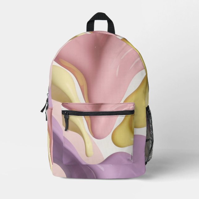 Backpack in stylish abstract graphic (Front)