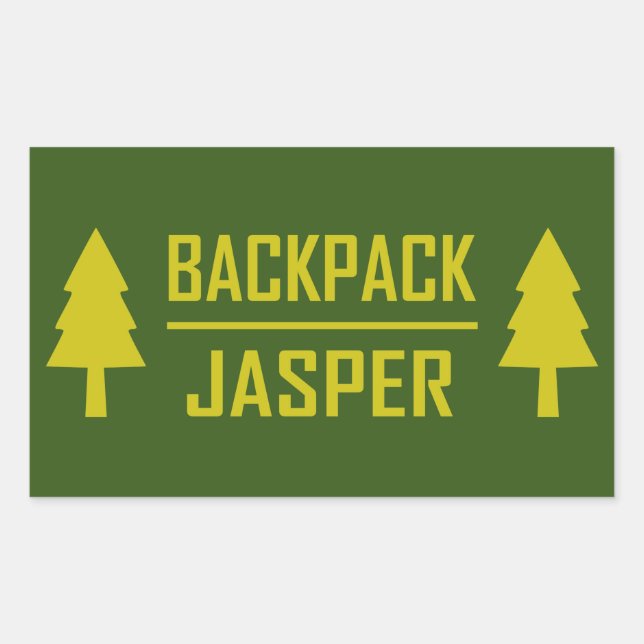 Backpack Jasper Rectangular Sticker (Front)