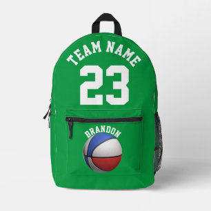 Backpack kids boys basketball green sport school