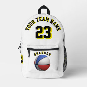 Backpack kids boys basketball sport school colours
