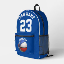 Backpack kids boys basketball sports blue w