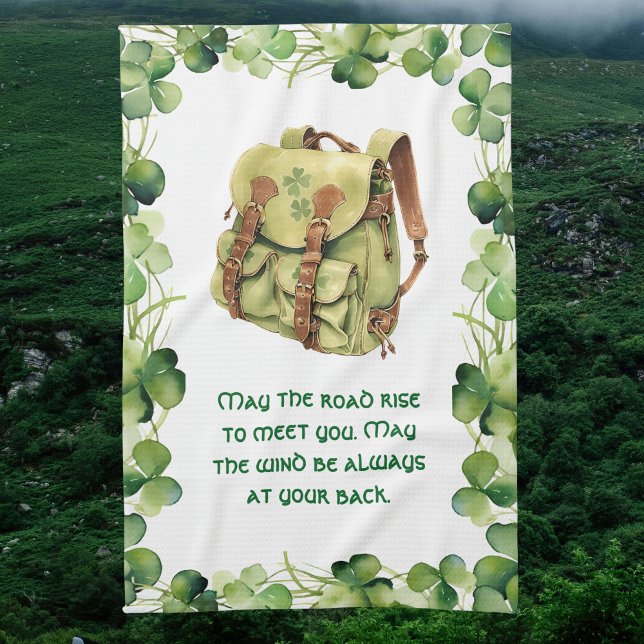 Backpack May the Road Rise Irish Saint Patrick's Tea Towel (Creator Uploaded)