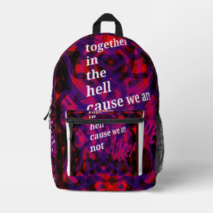 Backpack school in the hell