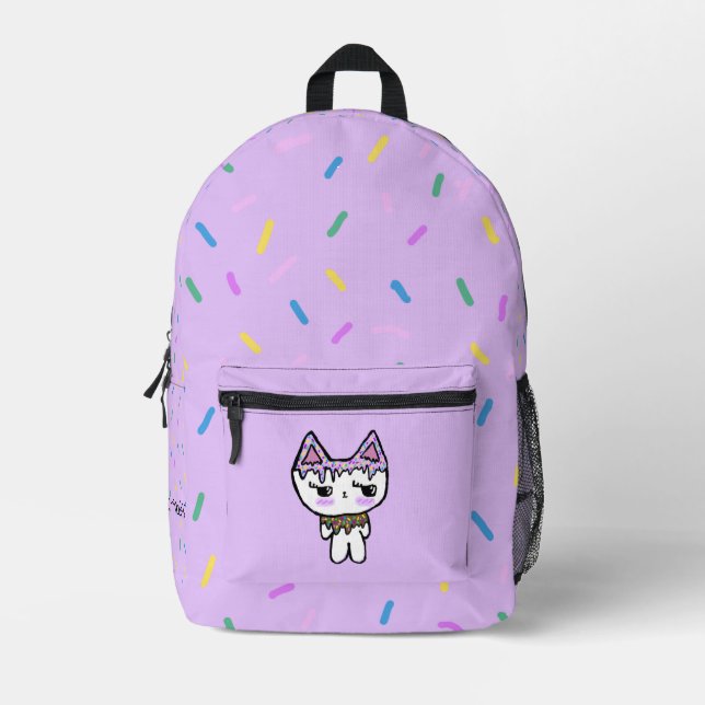 Backpack - Sprinkles Kitty Clawfully Sweet Print (Front)