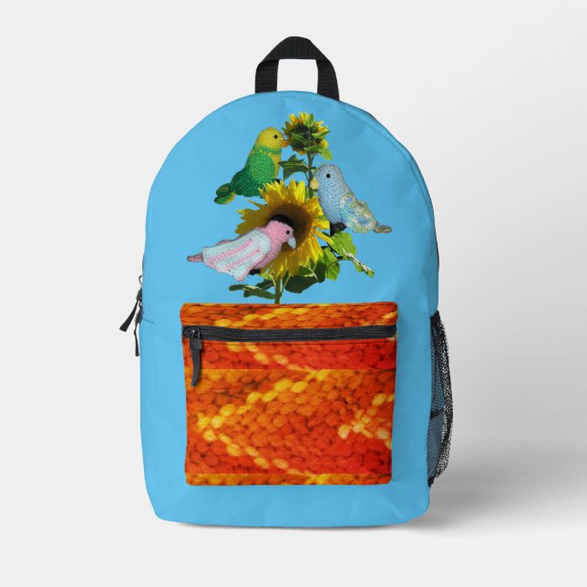 Backpack - Toy Birds on Sunflower (Front)