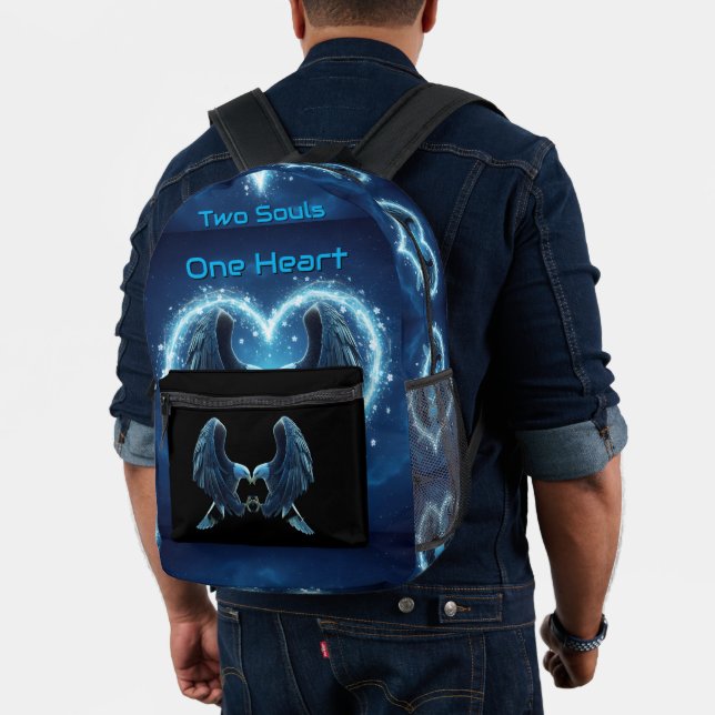 Backpack Two Souls One Heart Eagle Glow Blue (Insitu (Model))