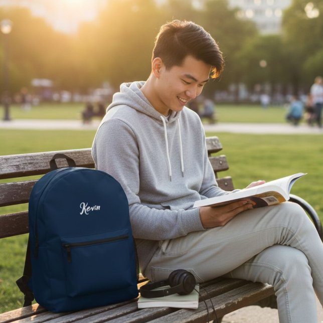 Backpack with initials of the name, school bag (Creator Uploaded)