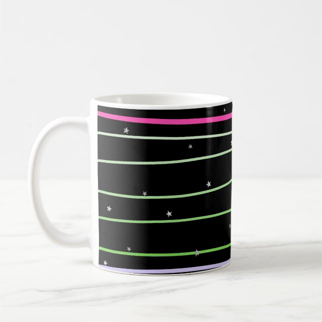 Backpack with wavy line stars coffee mug (Left)