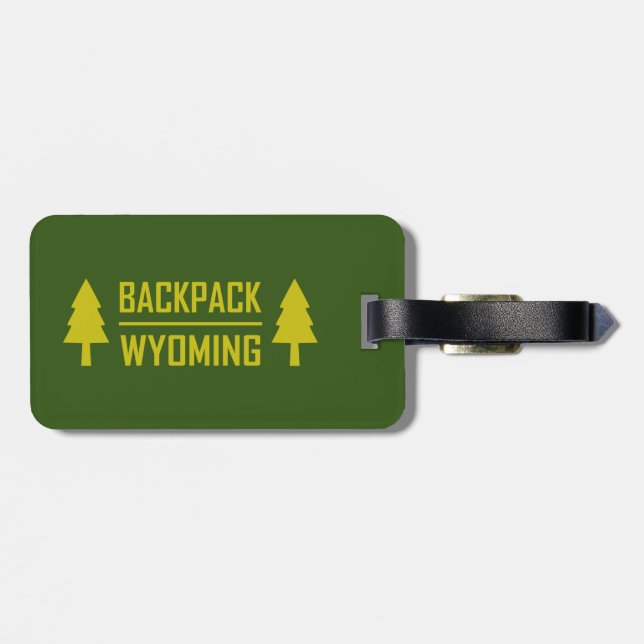 Backpack Wyoming Luggage Tag (Back Horizontal)