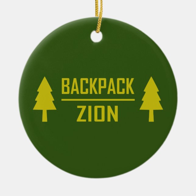 Backpack Zion Ceramic Ornament (Front)