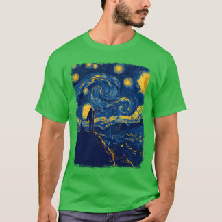 Backpacker Backpacking Camping Hiking Starry Night T-Shirt