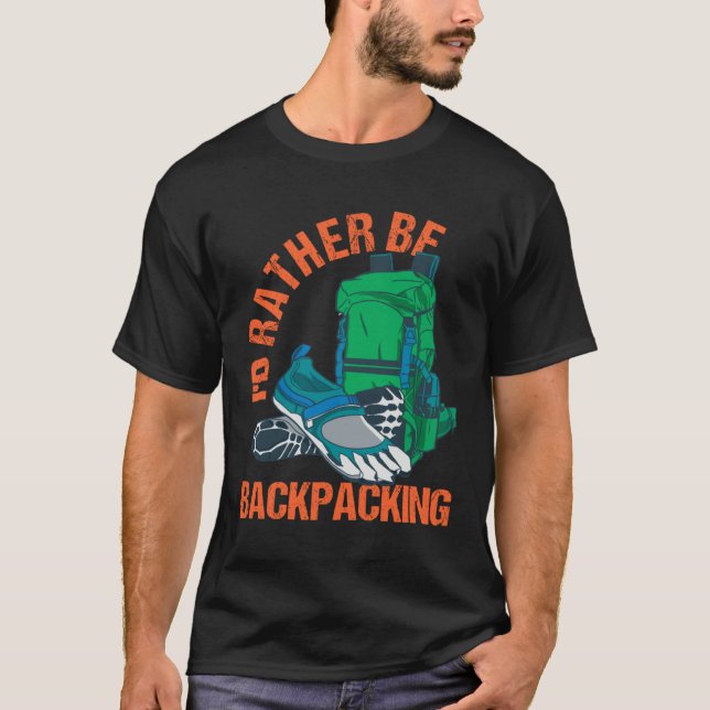 Backpacker Digital Nomade Work And Travel World Tr T-Shirt (Front)