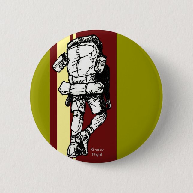 Backpacker (guy)-RedYellow 6 Cm Round Badge (Front)