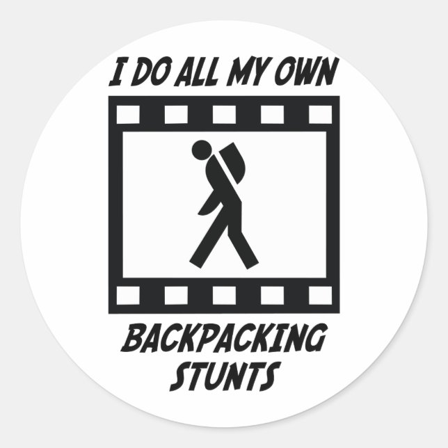 Backpacking Stunts Classic Round Sticker (Front)