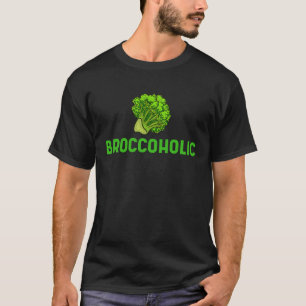 Backprint Broccholic Healthy Vegetables Meatless V T-Shirt