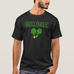 Backprint Broccholic Vegan Meatless and broccoli T-Shirt