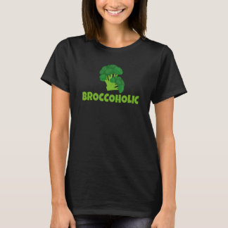 Backprint Broccholic Vegetarian Vegetarian and Hea T-Shirt