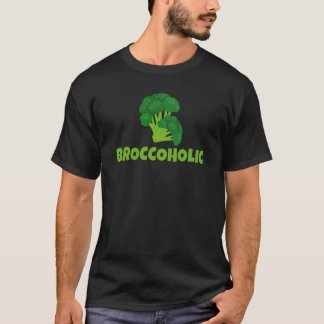 Backprint Broccholic Vegetarian Vegetarian and Hea T-Shirt