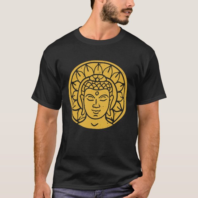 Backprint Buddha Head Spiritual Chi T-Shirt (Front)