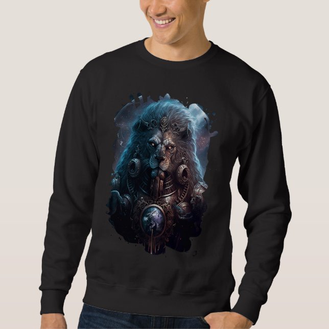 Backprint Epic Leo the zodiac sign of strength 2 Sweatshirt (Front)