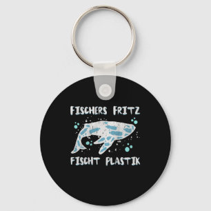 Backprint Fritz Fishes Plastic Environmental Prote Key Ring