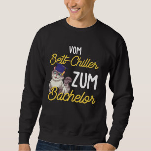 Backprint from Bed Chiller to Bachelor Student Gra Sweatshirt