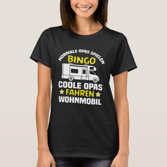 Backprint grandpas play bingo cool grandpas drivin T-Shirt (Front)