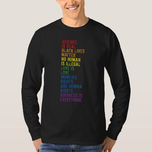 Backprint Kindness is everything LGBTQ+ Pride T-Shirt (Front)