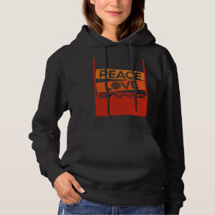 Backprint Peace Love Bocce Bocce Ball Hoodie