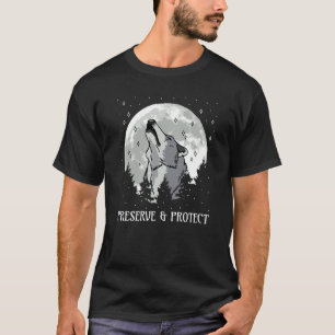 Backprint Preserve and Protect wolves and wolf pac T-Shirt
