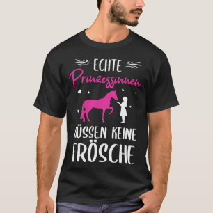Backprint Real Princess Kissing No Frogs Horse T-Shirt