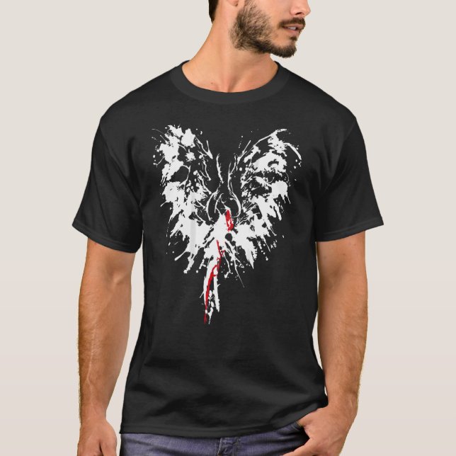 Backprint Rising Phoenix Motiv  Splash Phoenix Tat T-Shirt (Front)